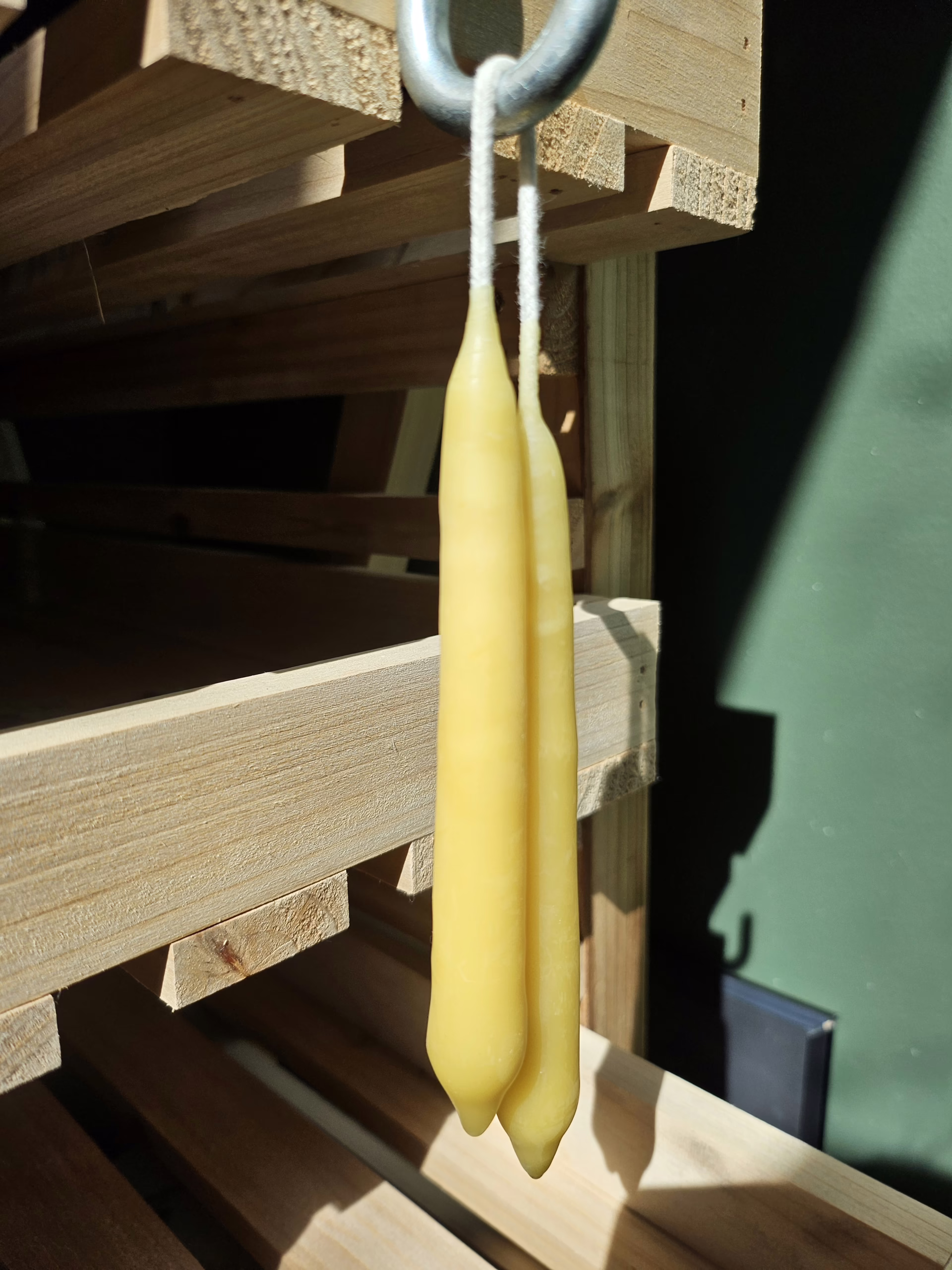 2 Hand Dipped Beeswax Chime Candles - Image 4